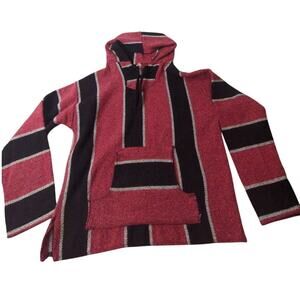 Black and Pink Hoodie Baja SZ Medium Sweatshirt FLAW